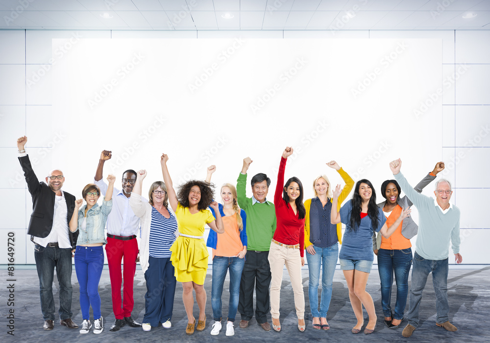 Obraz premium Celebration Community Cheerful Happiness Success Concept