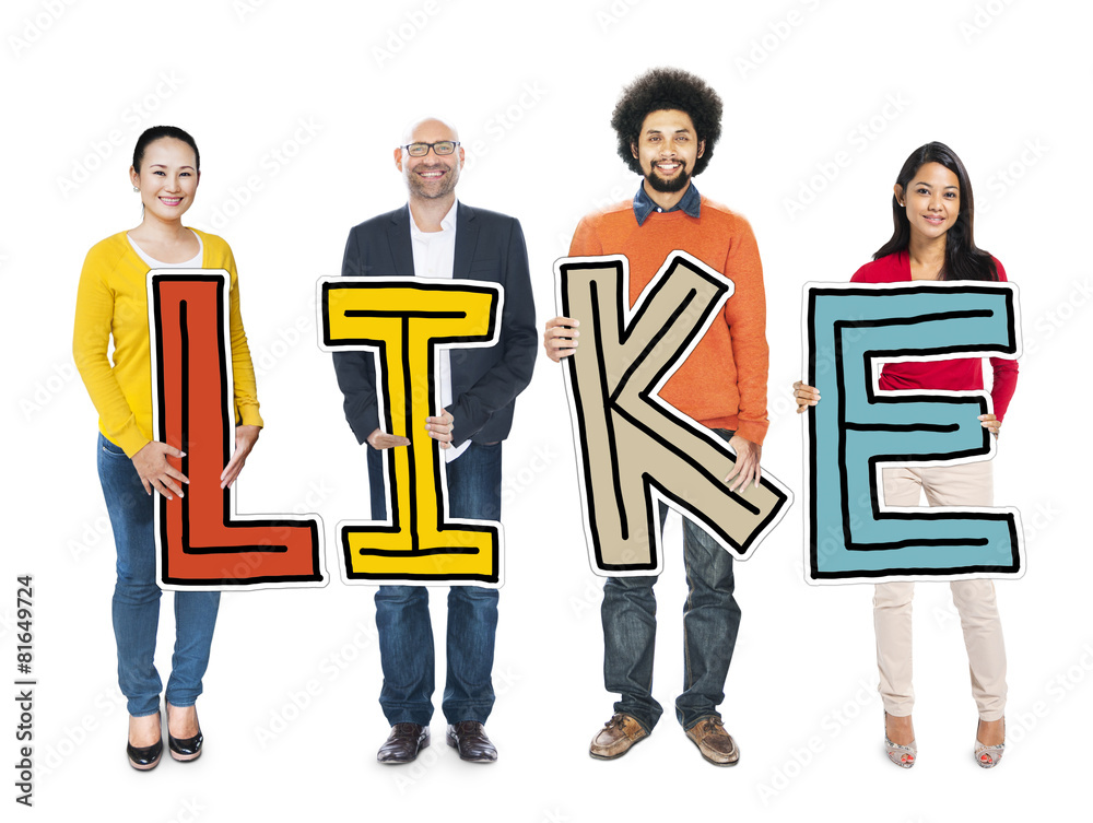 Group of People Standing Holding Like Concept Group of People Standing Holding Like Concept