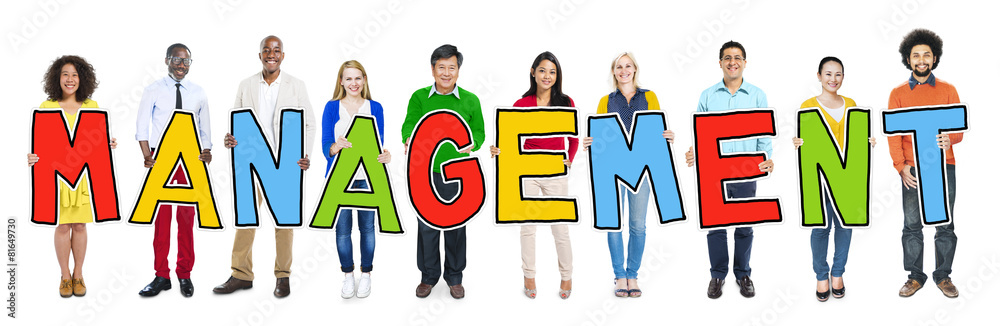 Group People Standing Holding Management Concept Group People Standing Holding Management Concept