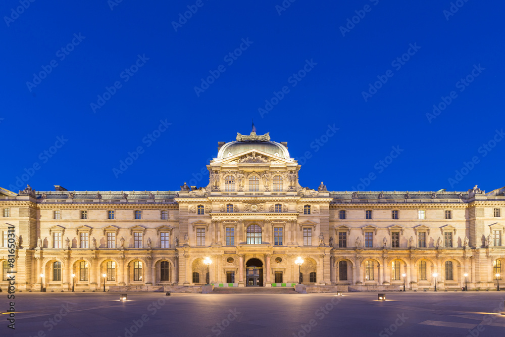 The Louvre at dusk