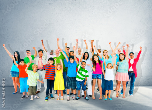 Community Togetherness Children Multiethnic Cheerful Concept