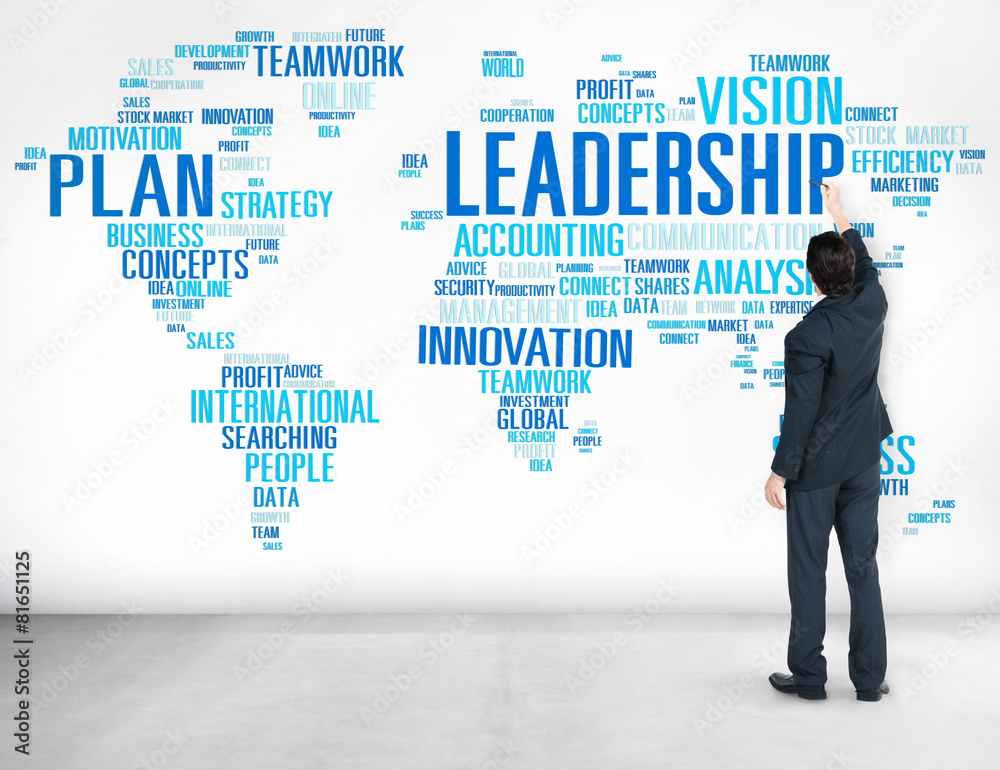 Fototapeta premium Leadership Boss Management Coach Chief Global Concept