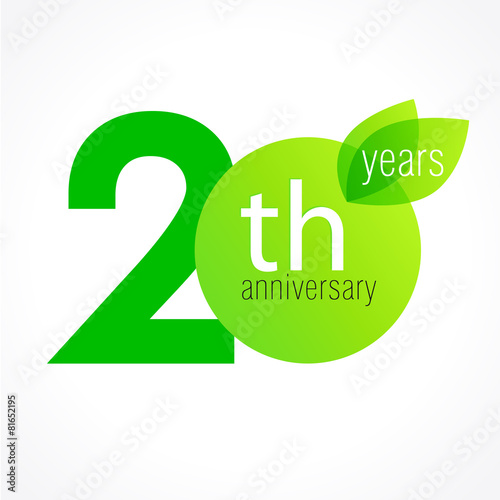 20 anniversary green logo