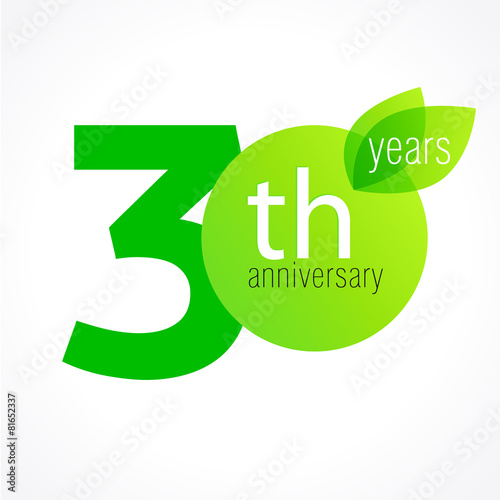 30 anniversary green logo