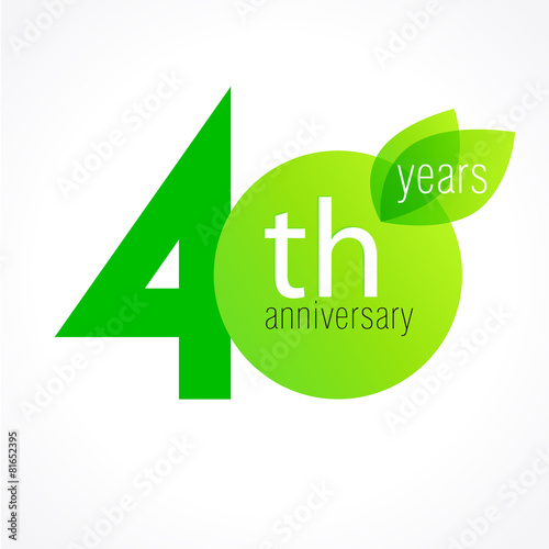40 anniversary green logo
