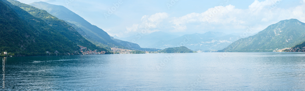 Lake Como summer panorama (Italy).