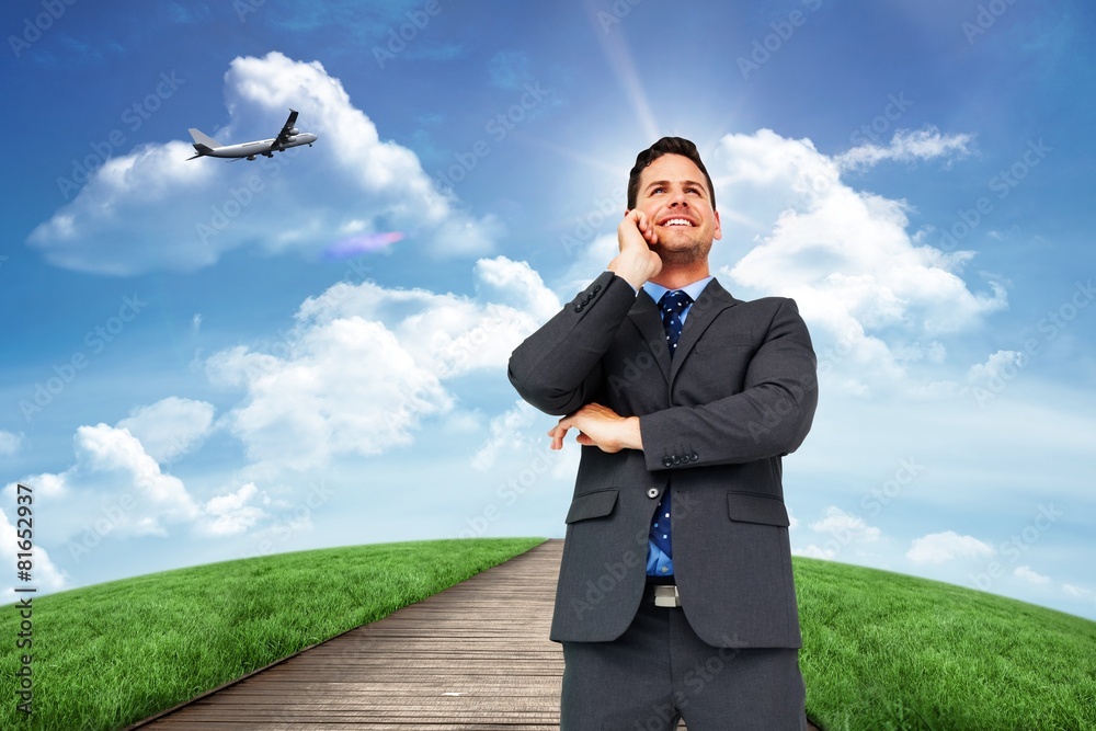 Composite image of thinking businessman Composite image of thinking businessman