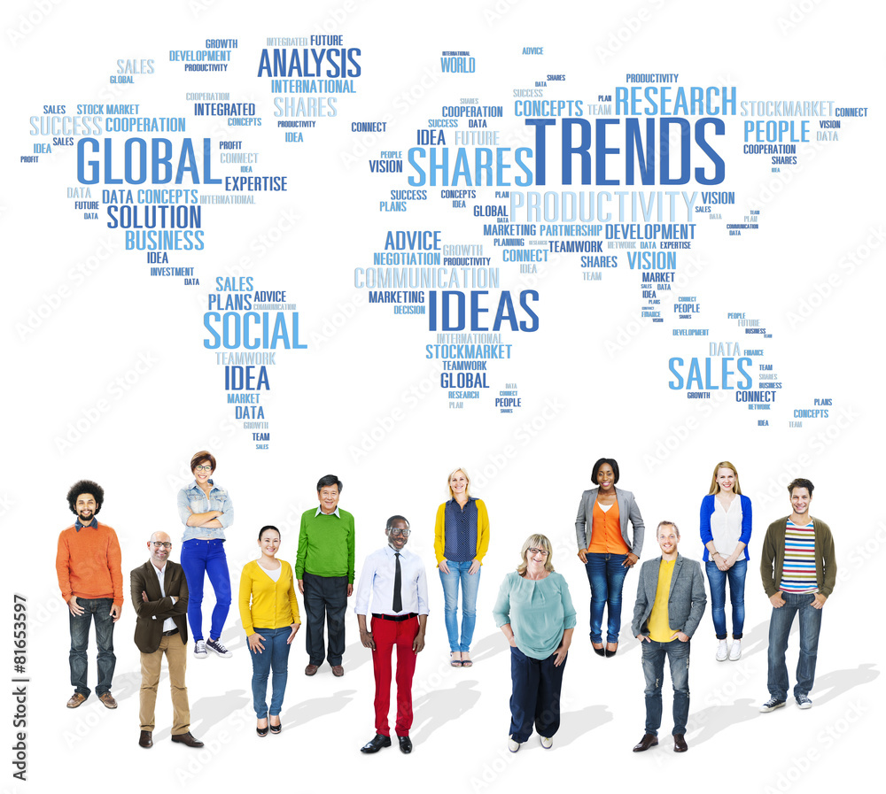 Trends World Map Marketing Ideas Social Style Concept Trends World Map Marketing Ideas Social Style Concept