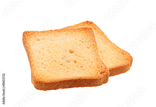Two toasted bread slice