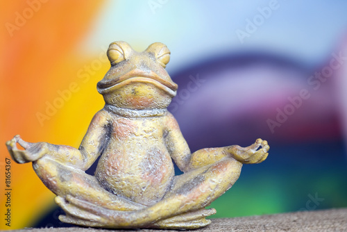 stone frog who meditates