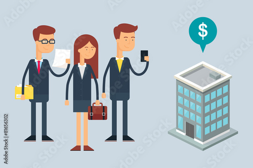 Illustration of business team