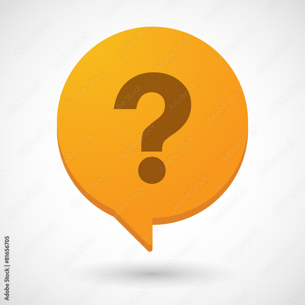 Comic balloon icon with an interrogation sign Comic balloon icon with an interrogation sign