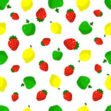 set of fruits, berries