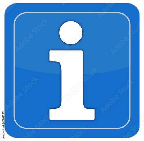 information symbol, blau