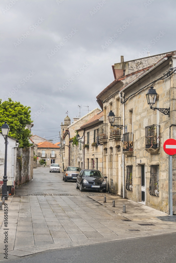 Wet street in Vilanova de Arousa