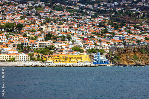 Seafront of Funchal town, Madeira, Portugal. © Travel Faery