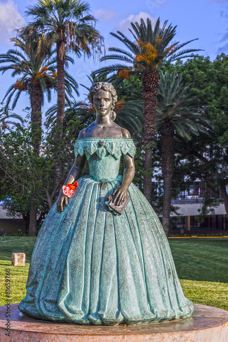 Funchal, Madeira. The monument Sisi (Empress Elizabeth Bavarian)