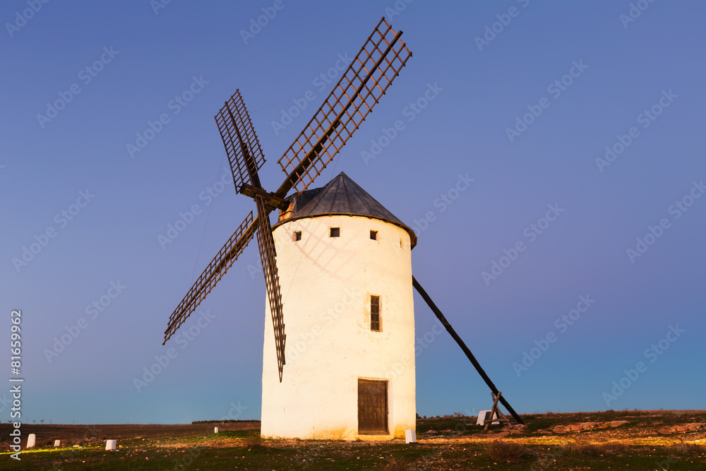 Wind mill at field