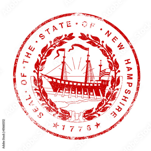 New Hampshire Seal Rubber Stamp