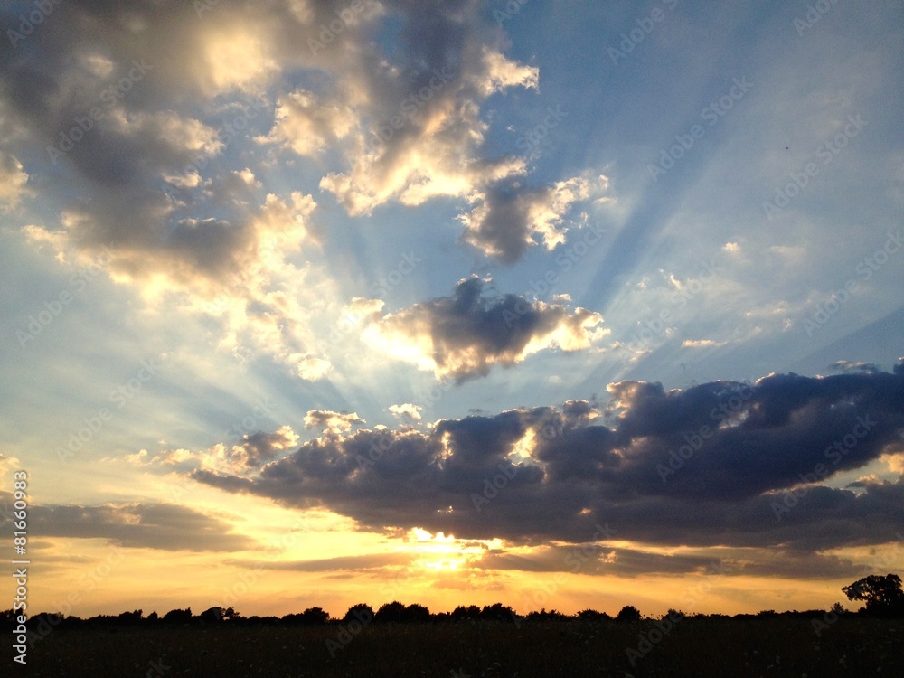 Sunset over Gosbeck, Colchester