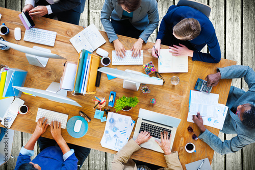 Business People Working Office Corporate Team Concept photo