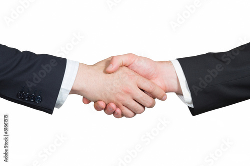 Business Handshake isolated on white