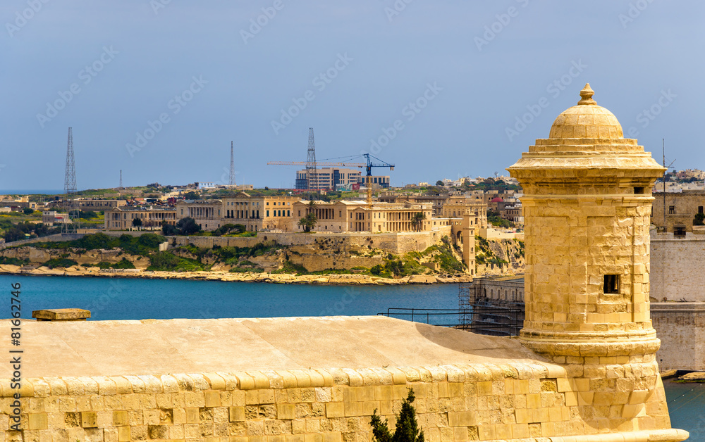 View of fortifications of Valletta - Malta