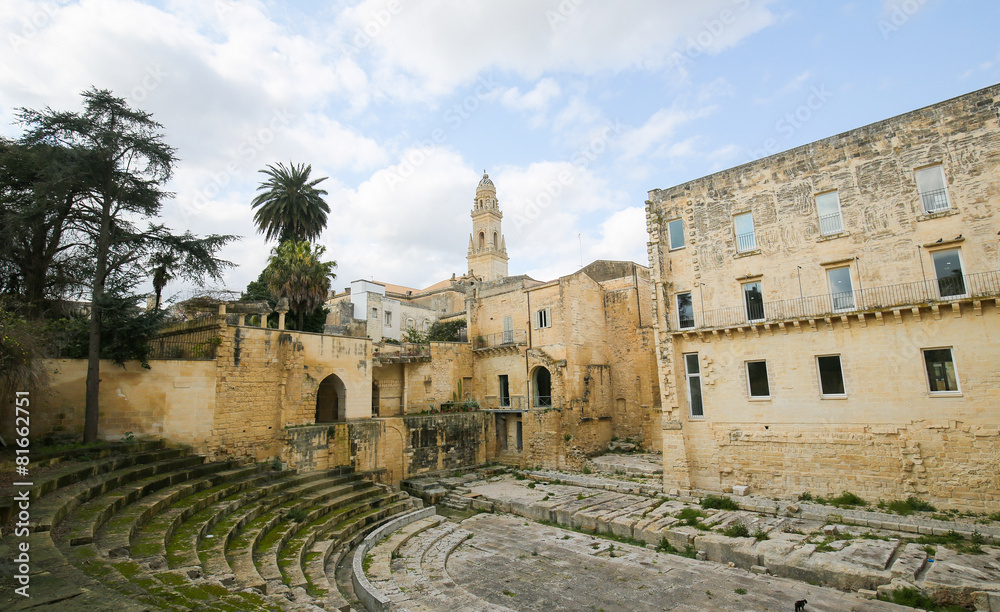 Roman Theatre in Lecce, Puglia, Italy