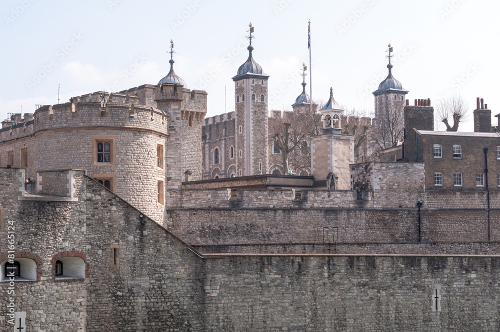 The historic Tower of London, UK