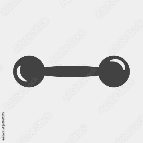 Dumbbell monochrome icon
