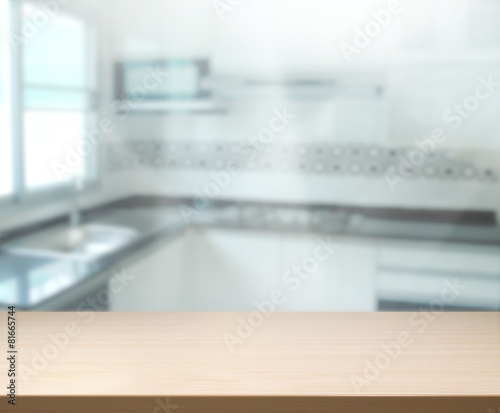 Table Top And Blur Interior Background