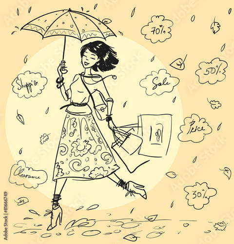 Fashion and Beauty hand drawn collection.