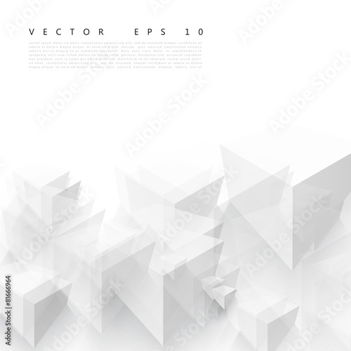 Vector Abstract geometric shape from gray cubes.