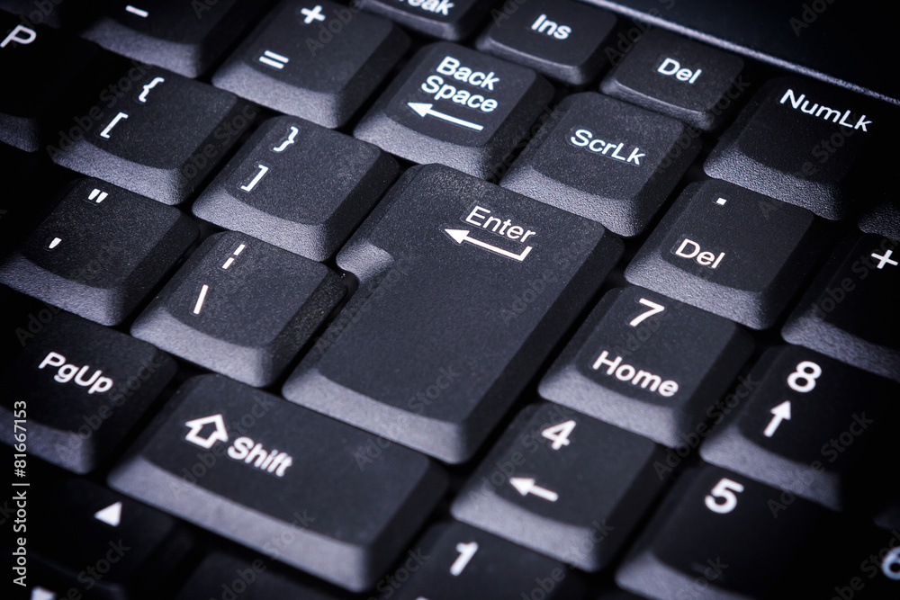 The Enter button on English language keyboard The Enter button on English language keyboard