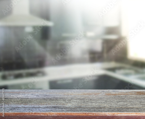 Table Top And Blur Interior Background