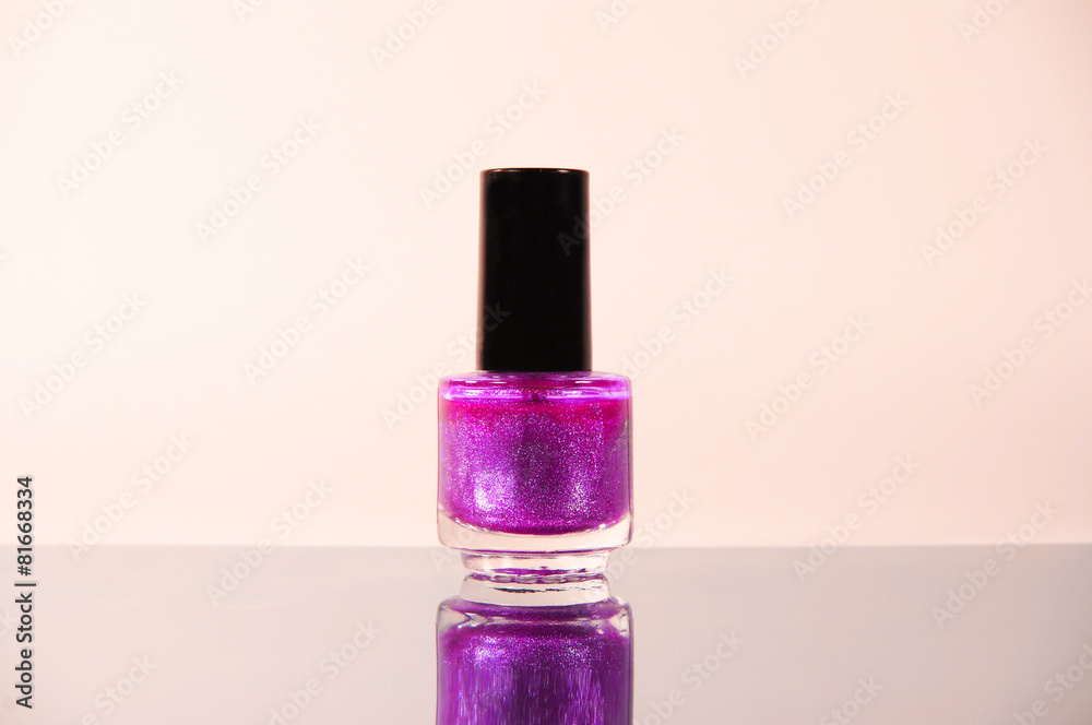 nail polish on mirror surface