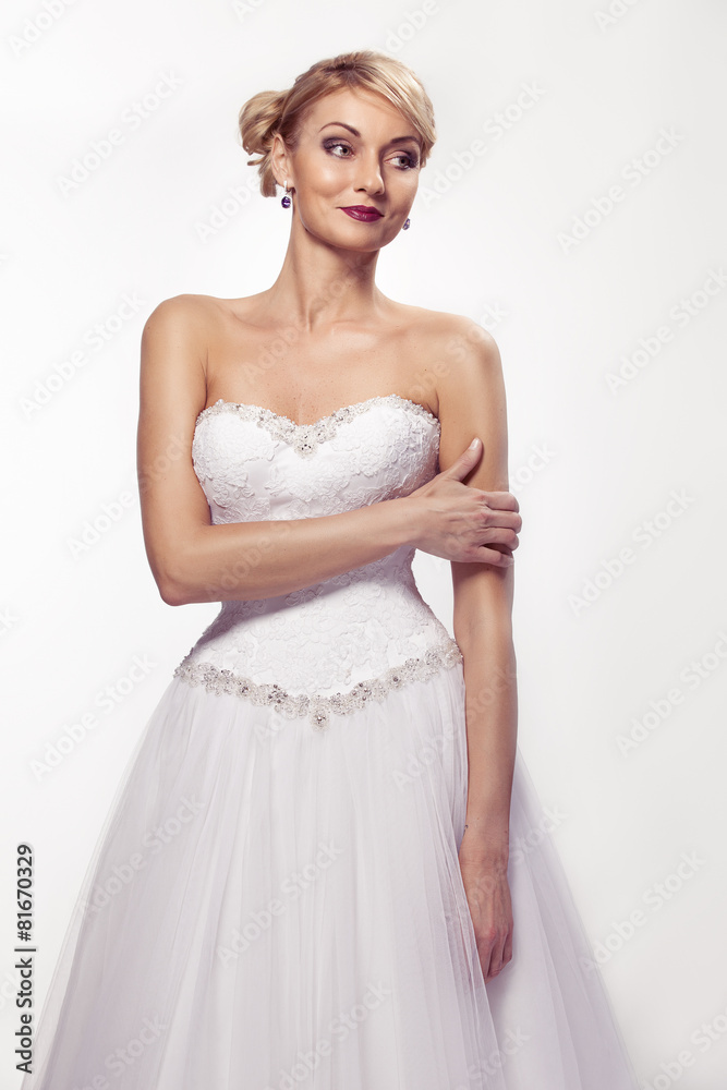 portrait of beautiful woman in wedding dress portrait of beautiful woman in wedding dress