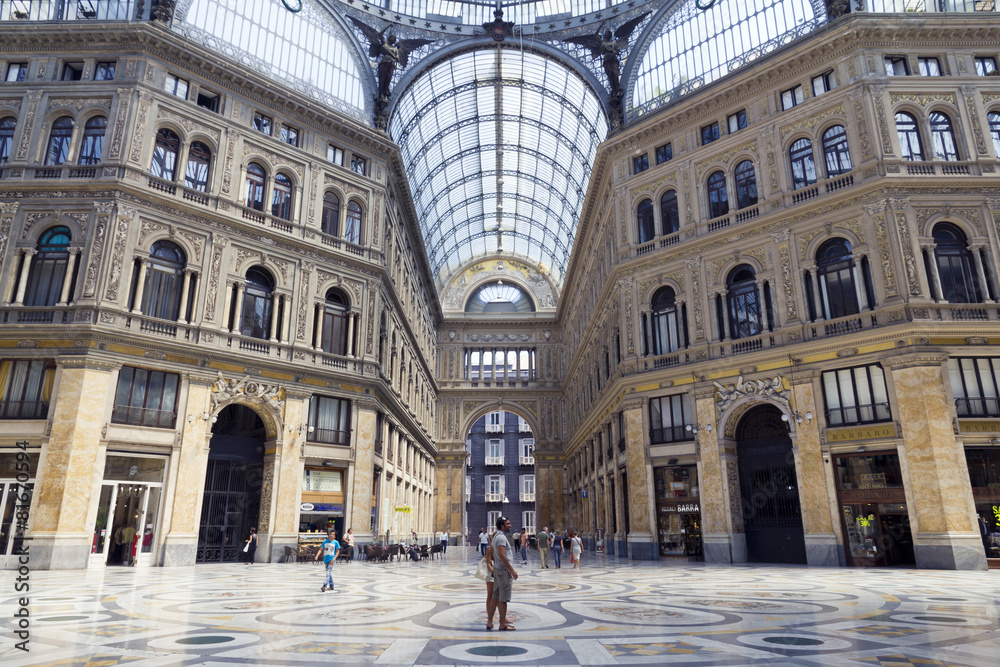 Umberto I gallery in the city of Naples