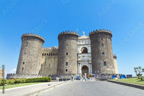 The medieval castle of Maschio Angioino or Castel Nuovo in Naple photo