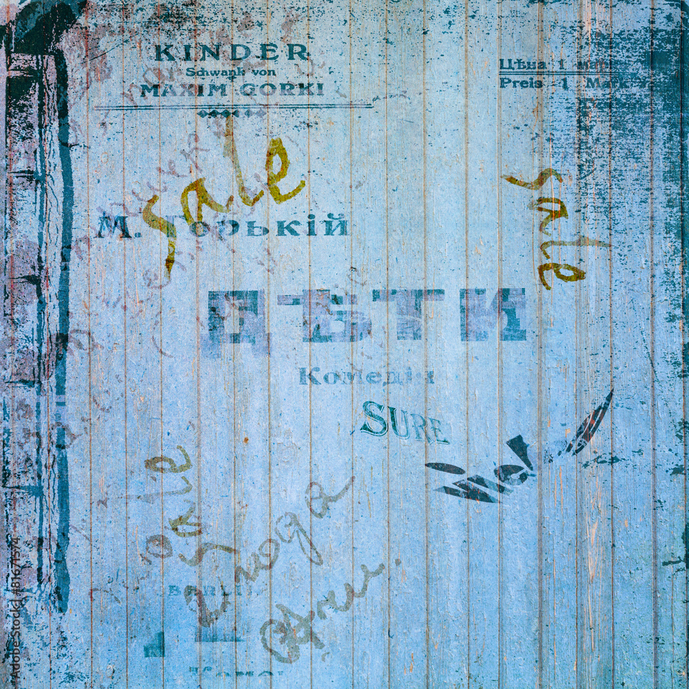 Obraz premium Grunge abstract background with old torn posters