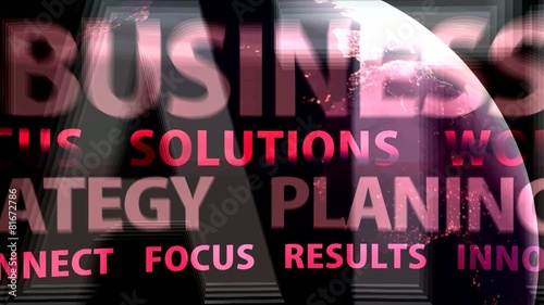 Scrolling Busines Words (loop)