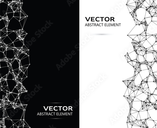 Abstract black and white elements
