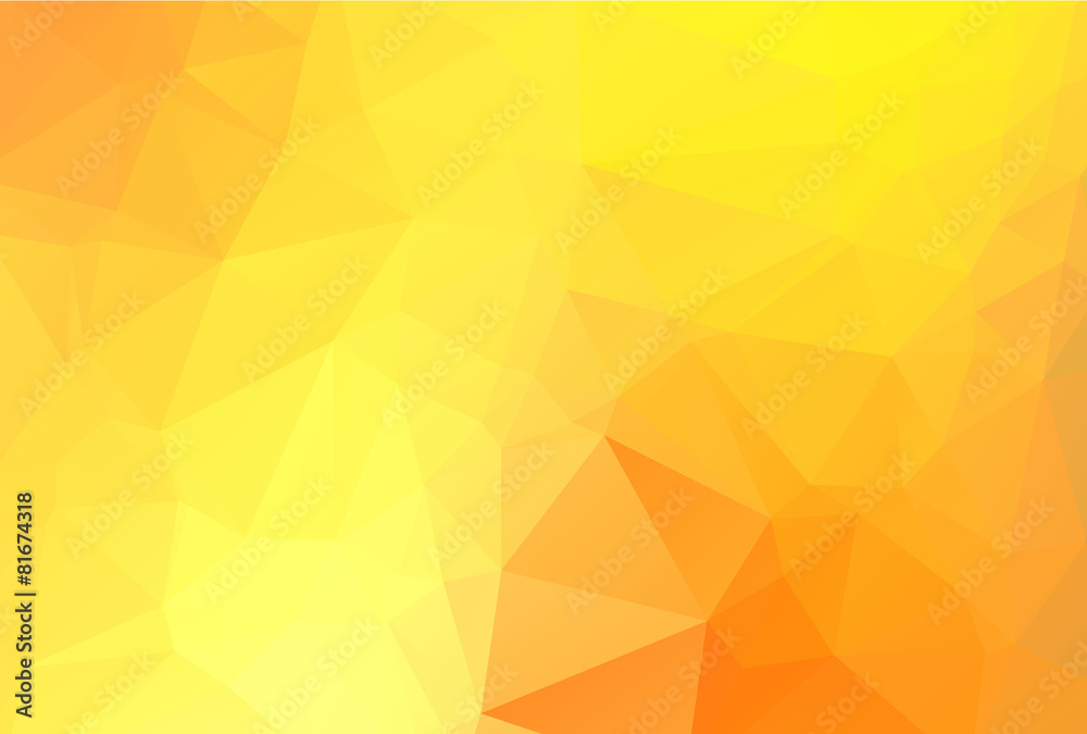 yellow lowpoly background vector