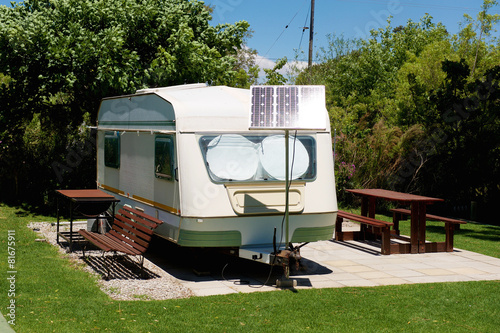 Caravan with solar energy