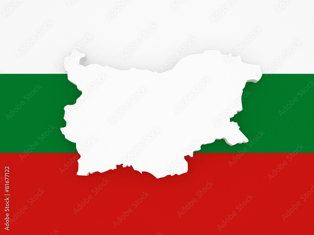 Three-dimensional map of Bulgaria. Three-dimensional map of Bulgaria.