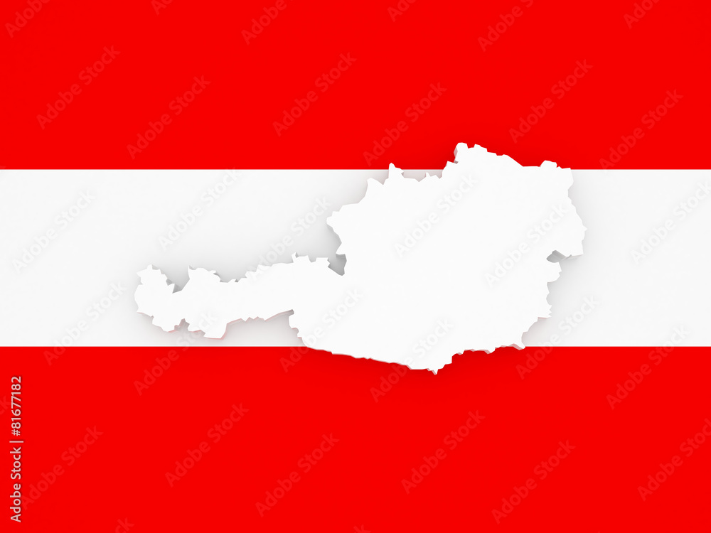 Three-dimensional map of Austria. Three-dimensional map of Austria.