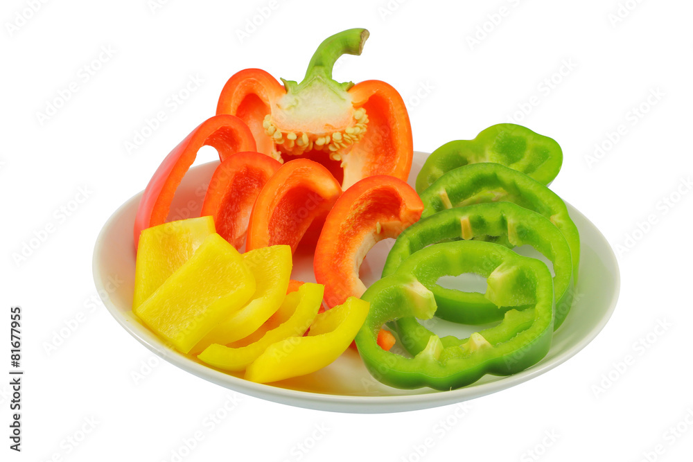 sweet pepper slices sweet pepper slices