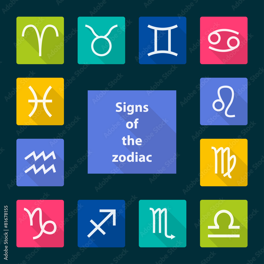 Signs of the zodiac, vector illustration Signs of the zodiac, vector illustration