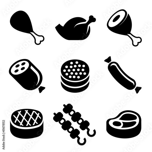 Meat Icons Set