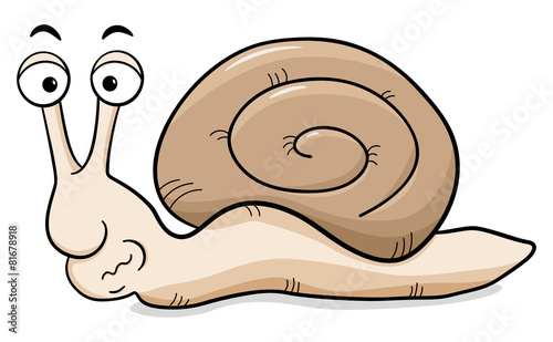 Cartoon Schnecke mit Schneckenhaus